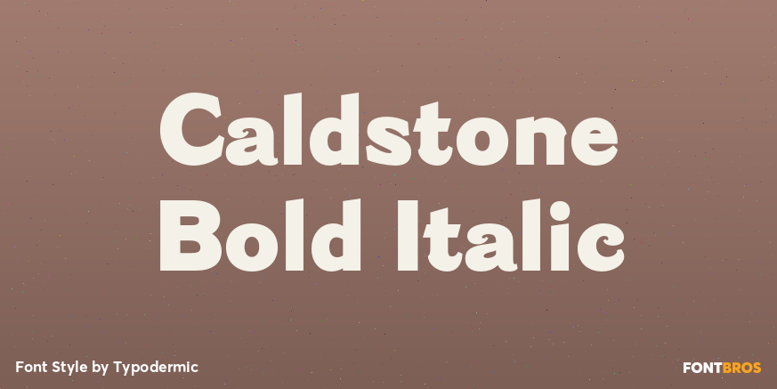 Caldstone Bold Italic Poster