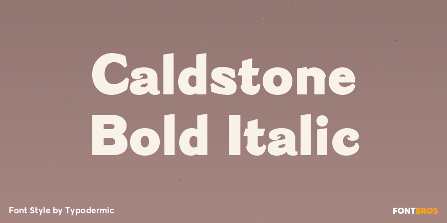 Caldstone Bold Italic Poster