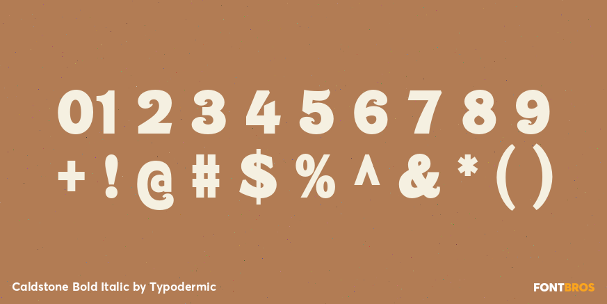 Caldstone Bold Italic Font Poster #1