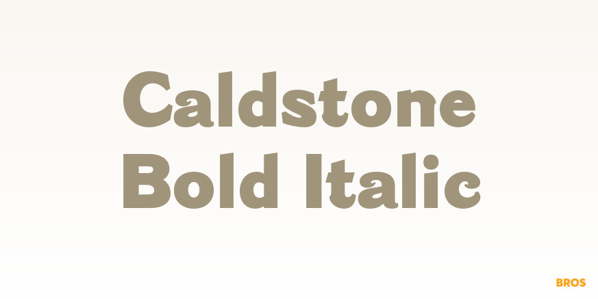 Caldstone Bold Italic Poster