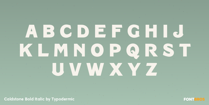Caldstone Bold Italic Font Poster #1