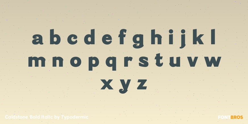 Caldstone Bold Italic Font Poster #1