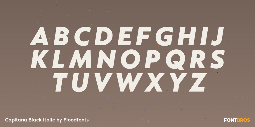 Capitana Black Italic Font Poster #2