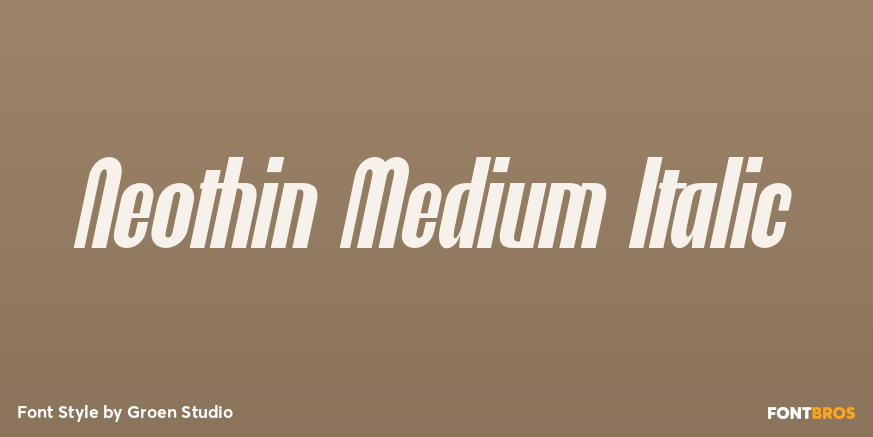 Neothin Medium Italic Font Poster #1