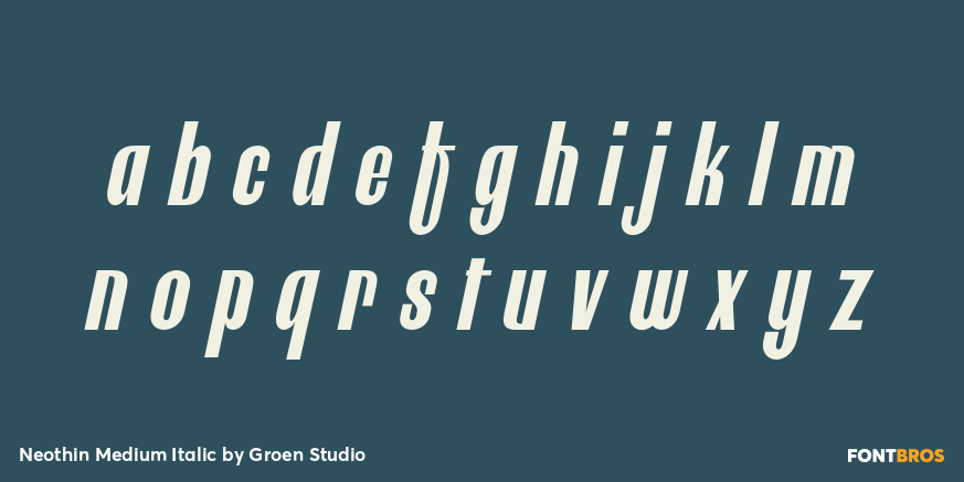 Neothin Medium Italic Font Poster #3