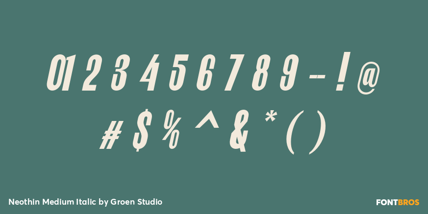 Neothin Medium Italic Font Poster #4
