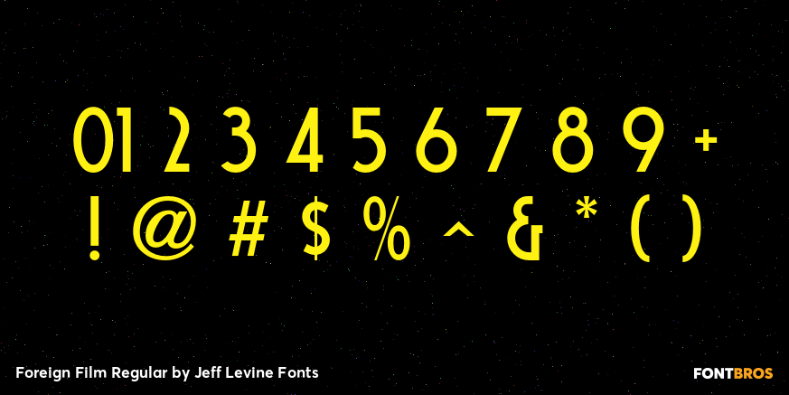 Foreign Film Regular Font Poster #1