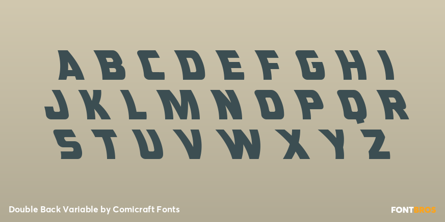 Double Back Variable Font Poster #3