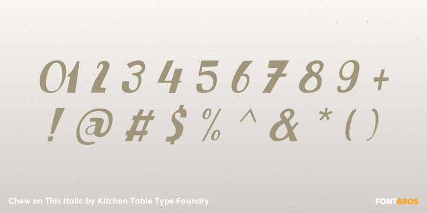 Chew on This Italic Font Poster #4