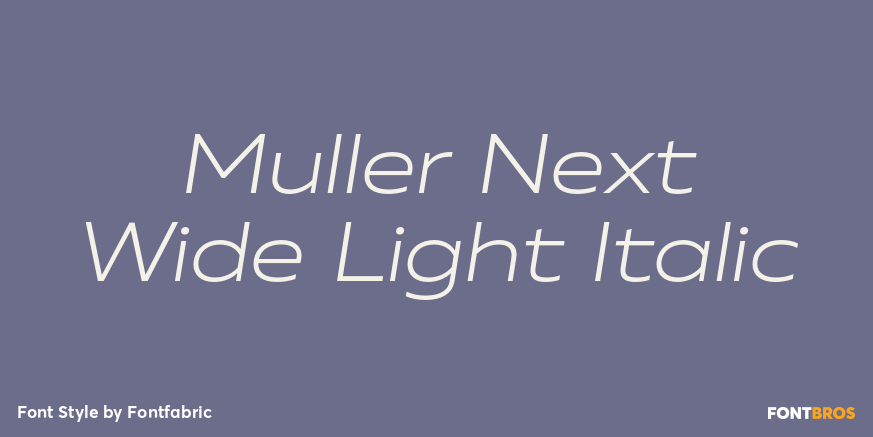 Muller Next Wide Light Italic Font Poster #1