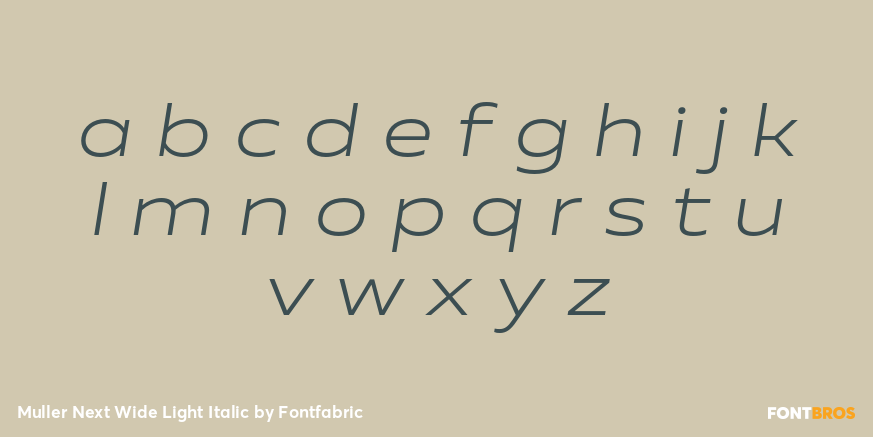 Muller Next Wide Light Italic Font Poster #3
