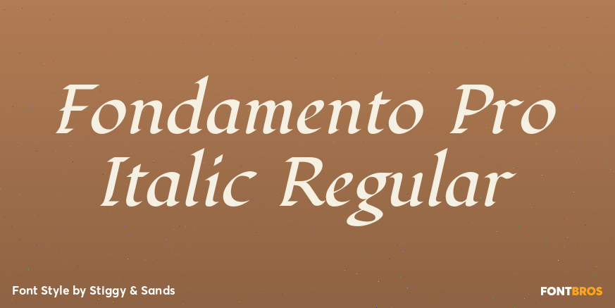 Fondamento Pro Italic Regular Poster