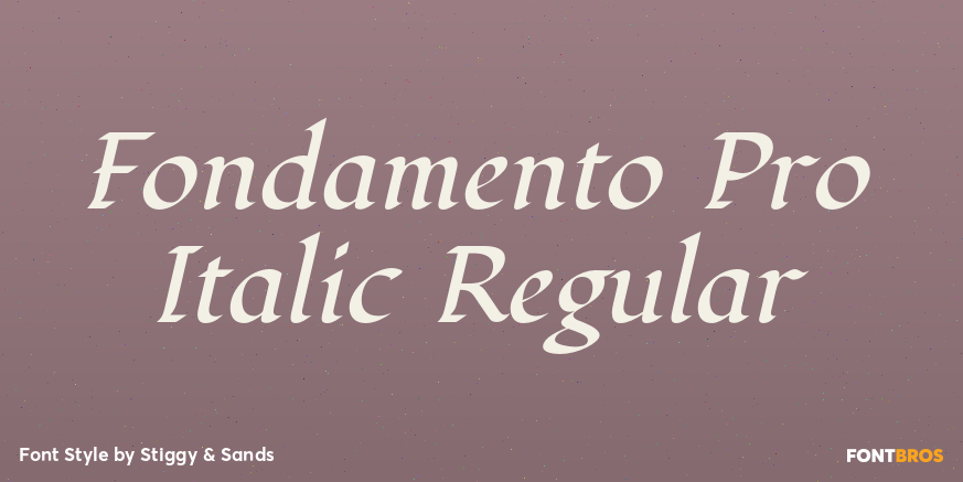 Fondamento Pro Italic Regular Poster