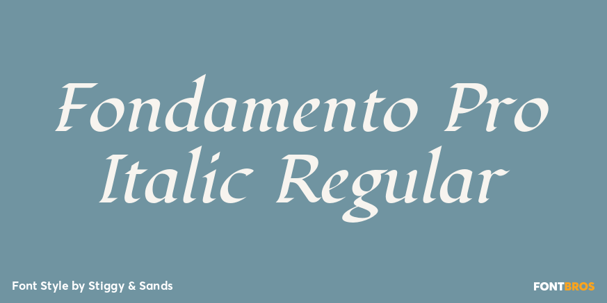 Fondamento Pro Italic Regular Poster