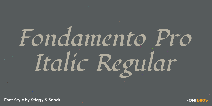 Fondamento Pro Italic Regular Poster