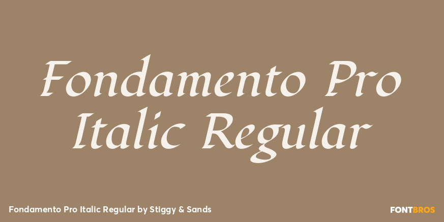 Fondamento Pro Italic Regular Poster