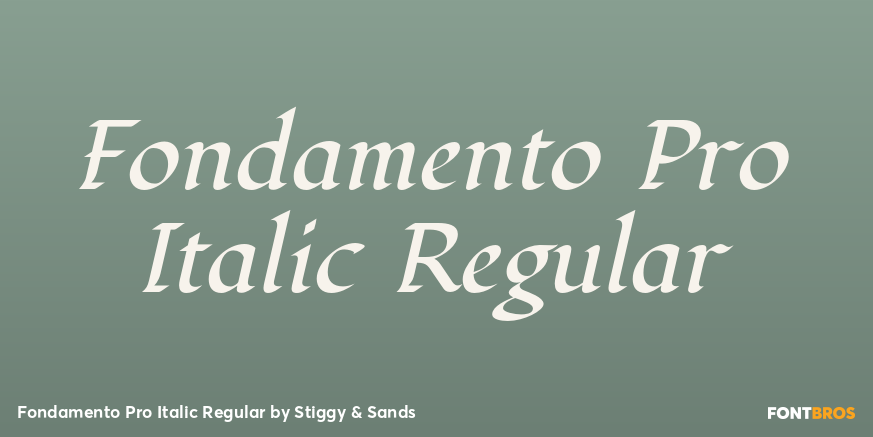 Fondamento Pro Italic Regular Poster