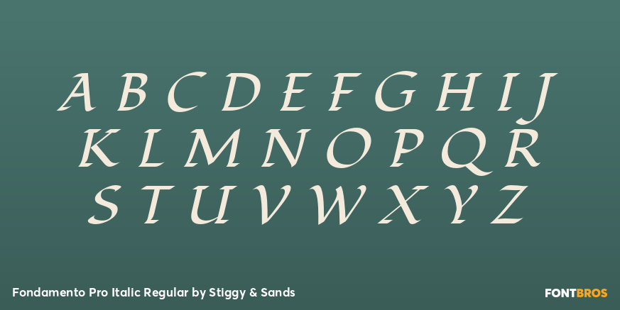 Fondamento Pro Italic Regular Font Poster #2