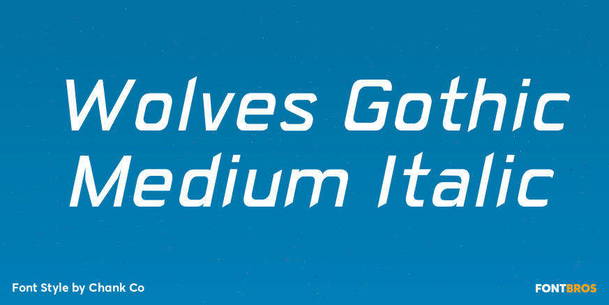 Wolves Gothic Medium Italic Poster