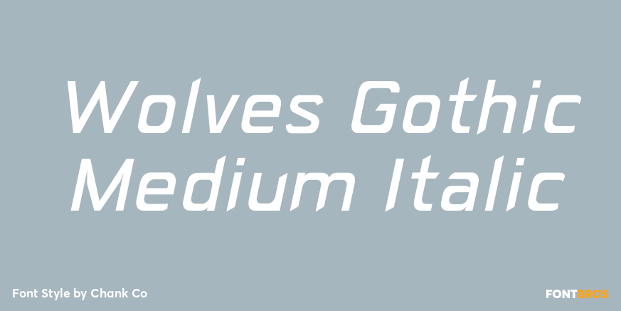 Wolves Gothic Medium Italic Poster