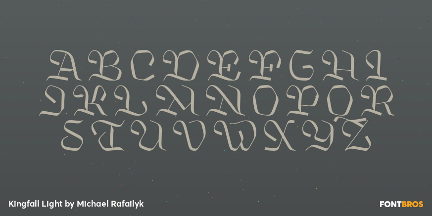 Kingfall Light Font Poster #2