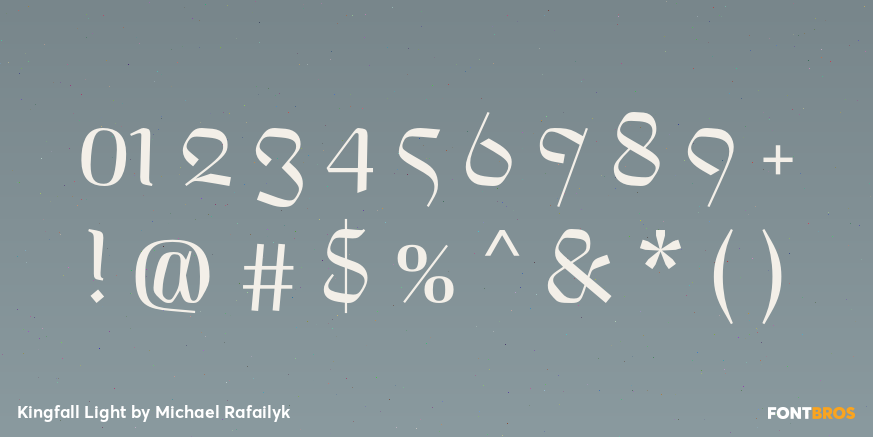 Kingfall Light Font Poster #4