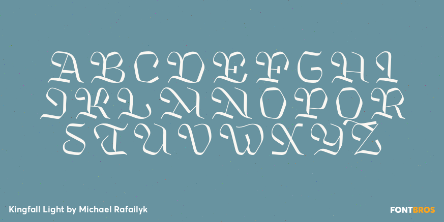 Kingfall Light Font Poster #1