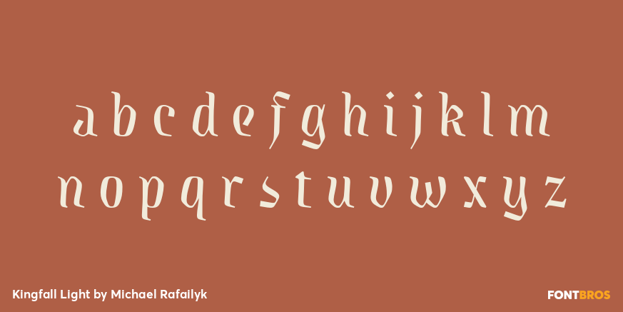 Kingfall Light Font Poster #1