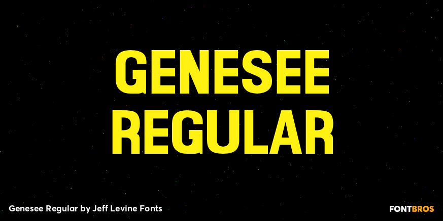 Genesee Regular Font Poster #1