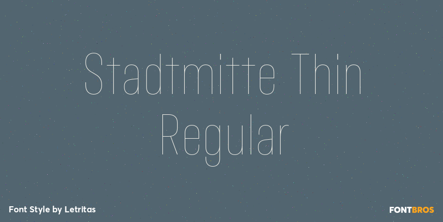 Stadtmitte Thin Regular Font Poster #1