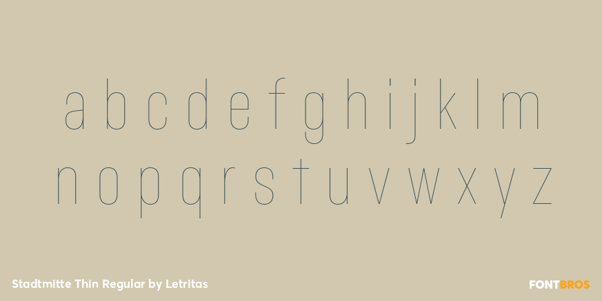 Stadtmitte Thin Regular Font Poster #3
