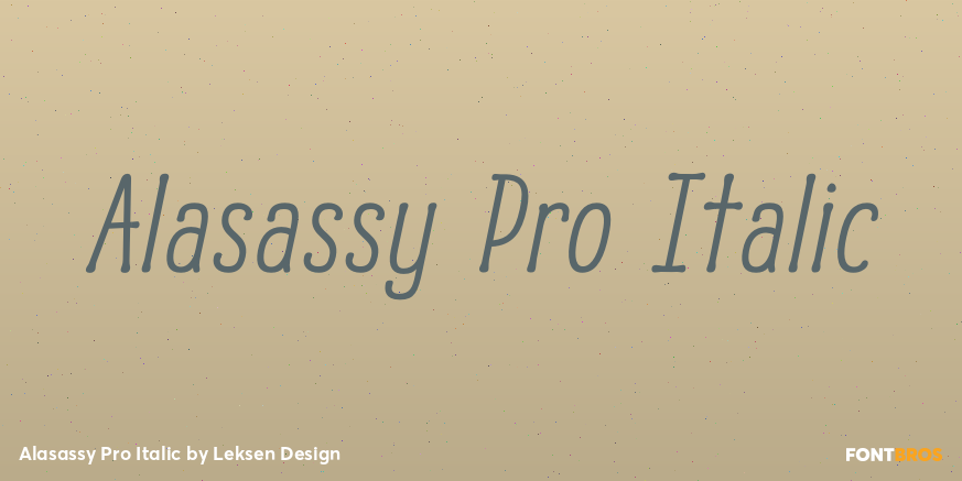 Alasassy Pro Italic Poster