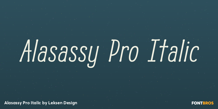 Alasassy Pro Italic Poster