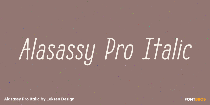 Alasassy Pro Italic Poster