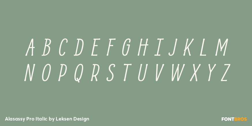 Alasassy Pro Italic Font Poster #2