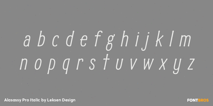 Alasassy Pro Italic Font Poster #3