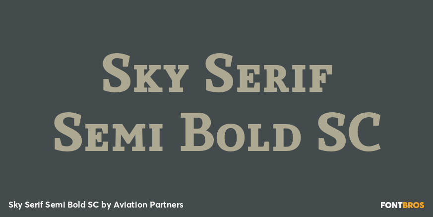 Sky Serif Semi Bold SC Font Poster #1