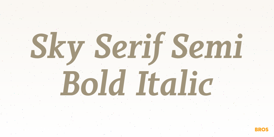 Sky Serif Semi Bold Italic Font Poster #1