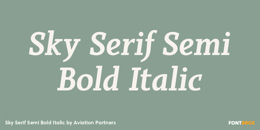 Sky Serif Semi Bold Italic Font Poster #1