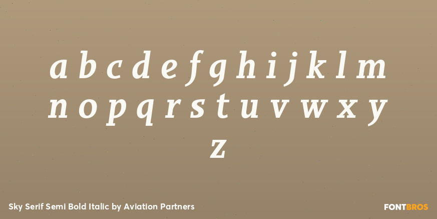 Sky Serif Semi Bold Italic Font Poster #3