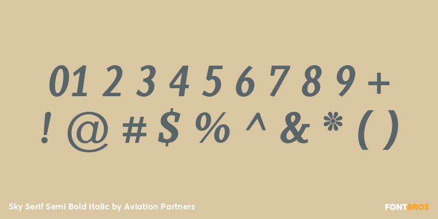 Sky Serif Semi Bold Italic Font Poster #4
