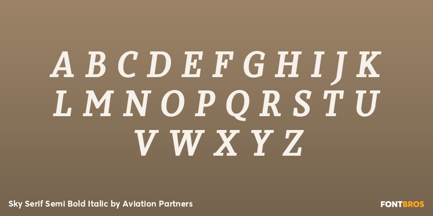 Sky Serif Semi Bold Italic Font Poster #1