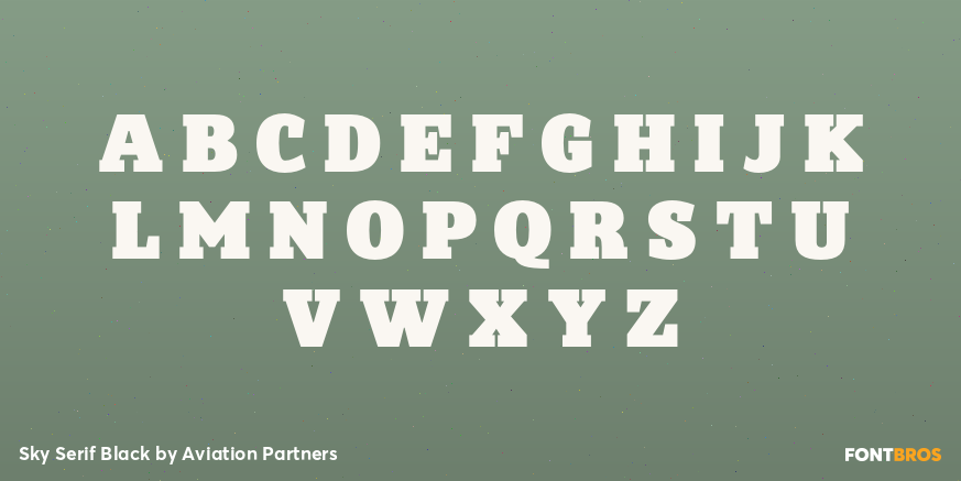 Sky Serif Black Font Poster #2