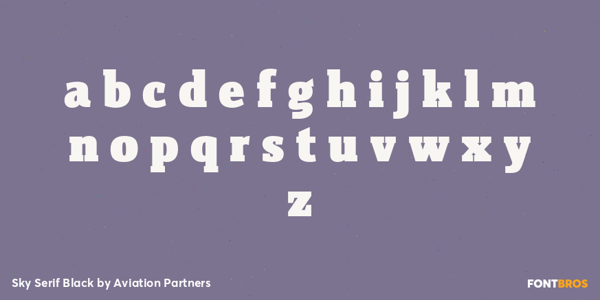 Sky Serif Black Font Poster #3