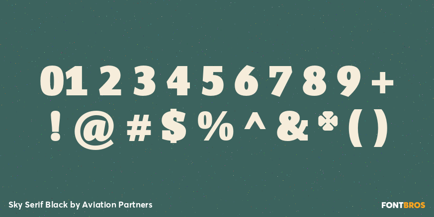 Sky Serif Black Font Poster #4