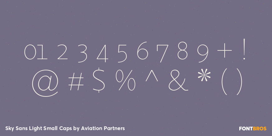 Sky Sans Light Small Caps Font Poster #1