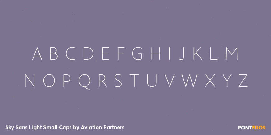Sky Sans Light Small Caps Font Poster #1