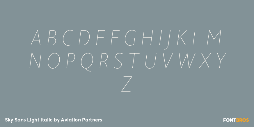 Sky Sans Light Italic Font Poster #2