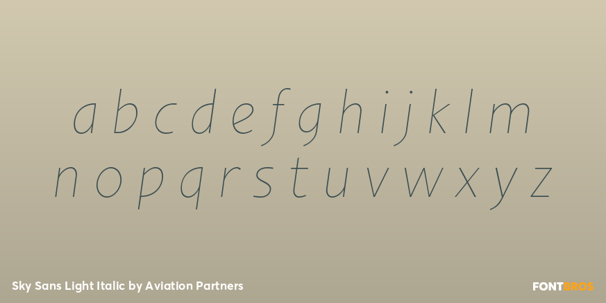 Sky Sans Light Italic Font Poster #3