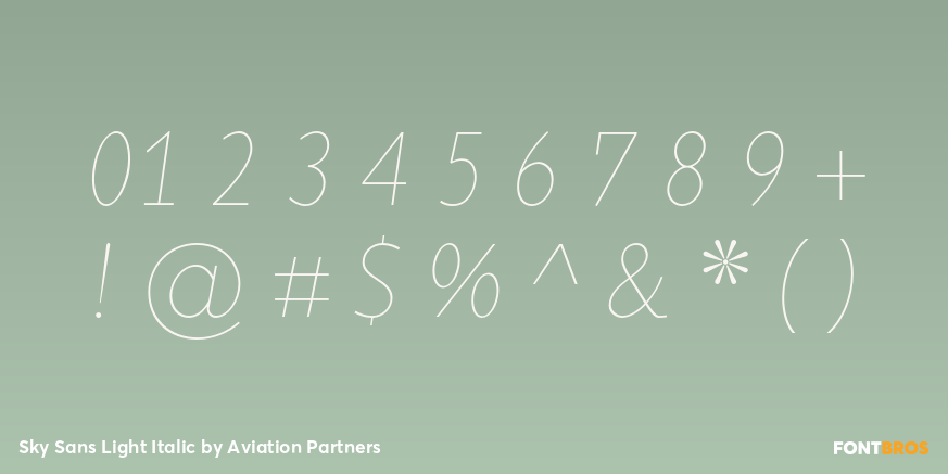 Sky Sans Light Italic Font Poster #4